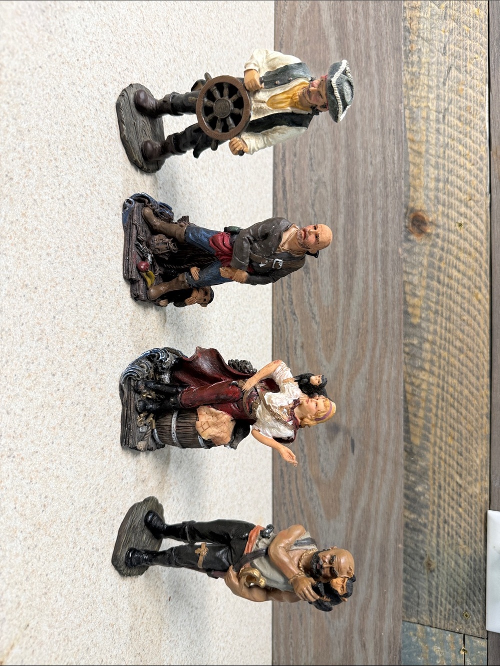Nautical Pirate Resin Figurine Set - Multi-Color